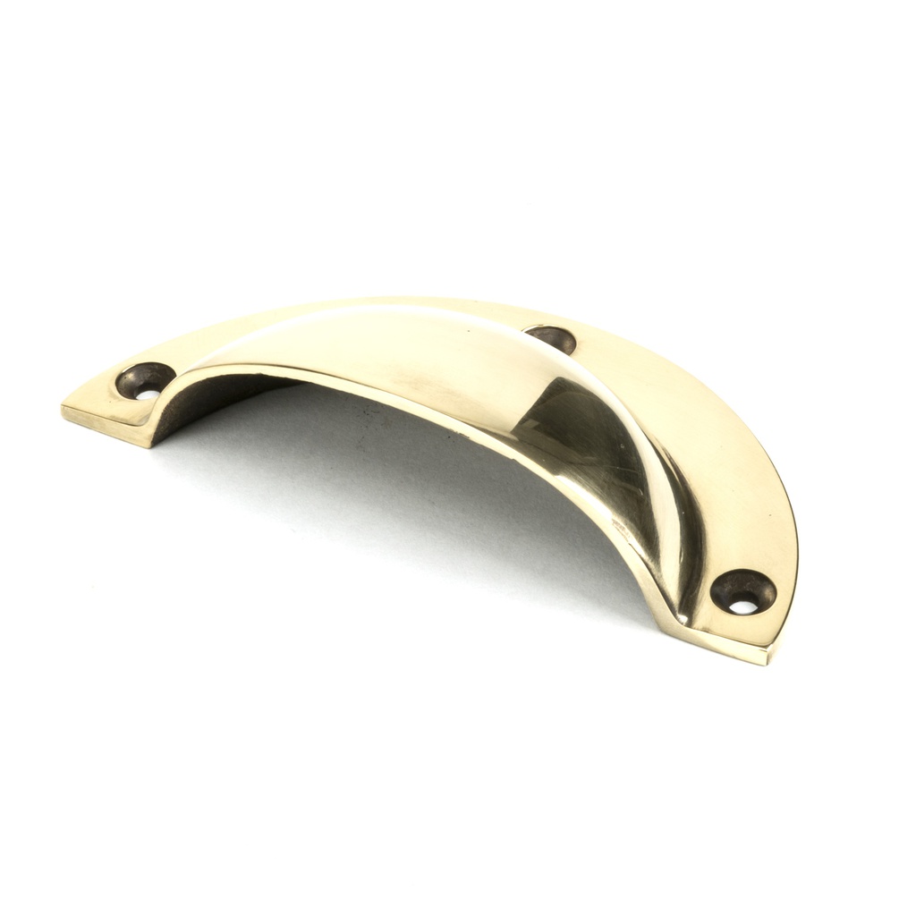 Aged Brass 4&quot; Plain Drawer Pull in-situ