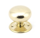 Polished Brass 57mm Mushroom Mortice/Rim Knob Set in-situ