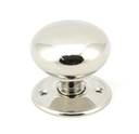 Polished Nickel 57mm Mushroom Mortice/Rim Knob Set in-situ