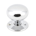 Polished Chrome 57mm Mushroom Mortice/Rim Knob Set in-situ