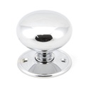 Polished Chrome 57mm Mushroom Mortice/Rim Knob Set in-situ