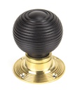 Ebony and PB Cottage Mortice/Rim Knob Set - Small in-situ