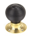 Ebony and PB Cottage Mortice/Rim Knob Set - Small in-situ