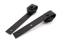 100kg Black Sliding Door Hardware Kit (2m Track) in-situ