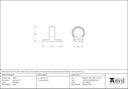 Aged Brass Sash Eye Lift - 45931 - Technical Drawing