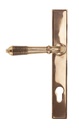 Polished Bronze Reeded Slimline Lever Espag. Lock in-situ