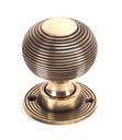 Polished Bronze Heavy Beehive Mortice/Rim Knob Set in-situ