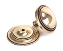 Polished Bronze Art Deco Centre Door Knob in-situ