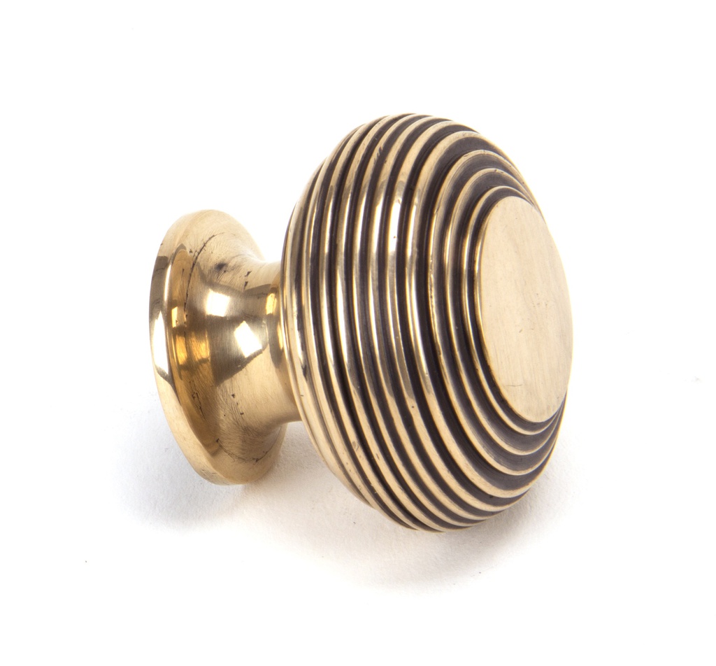 Polished Bronze Beehive Cabinet Knob 40mm in-situ