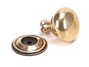 Polished Bronze Mushroom Cabinet Knob 32mm in-situ