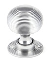 Satin Chrome Heavy Beehive Mortice/Rim Knob Set in-situ