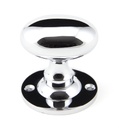 Polished Chrome Oval Mortice/Rim Knob Set in-situ