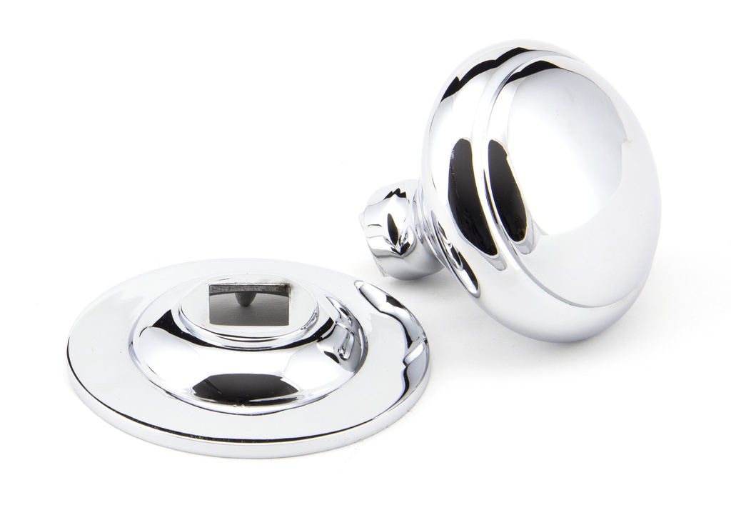 Polished Chrome Round Centre Door Knob in-situ