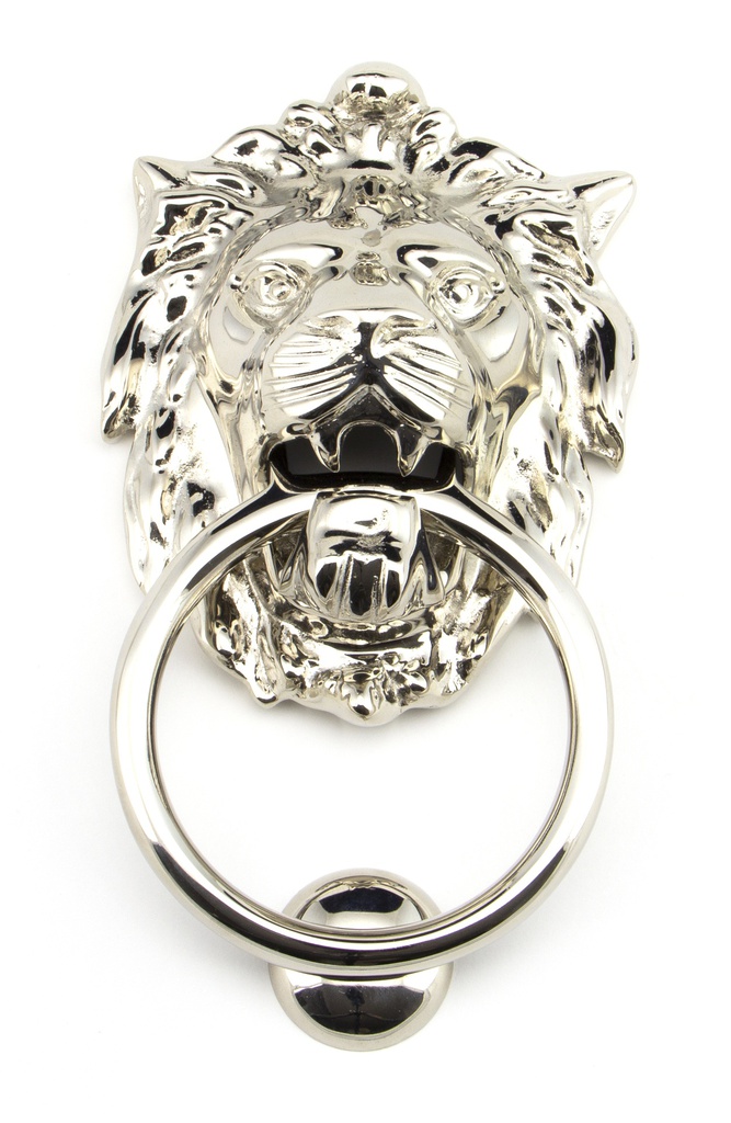 Polished Nickel Lion Head Knocker in-situ