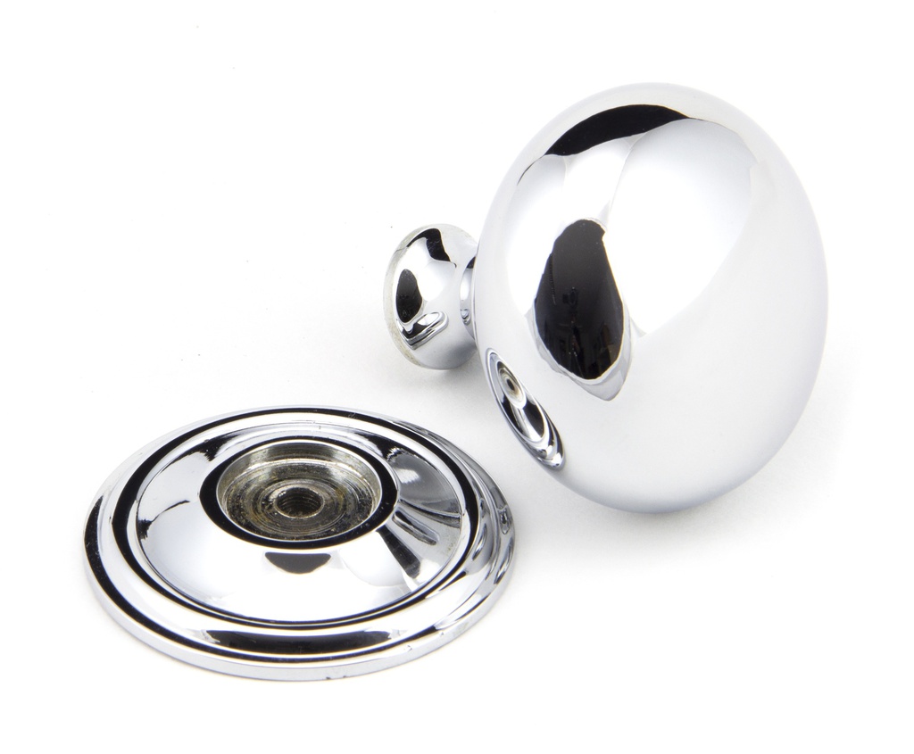 Polished Chrome Mushroom Cabinet Knob 38mm in-situ