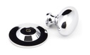 Polished Chrome Oval Cabinet Knob 40mm in-situ