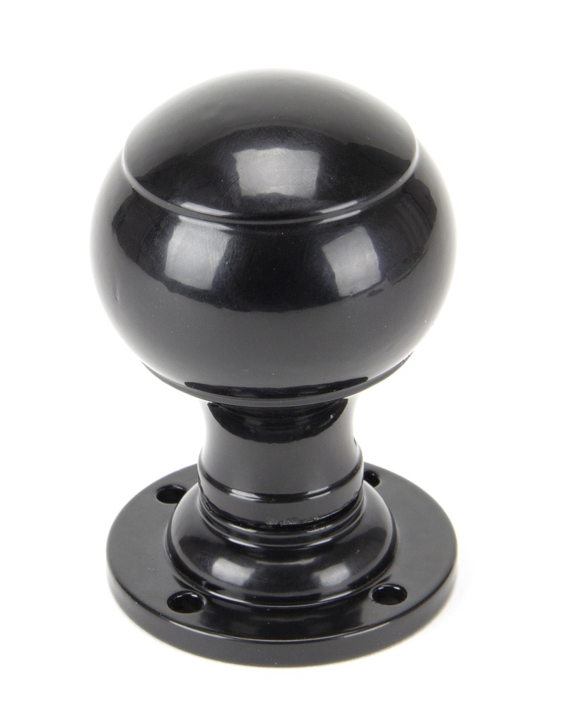 Black Regency Mortice/Rim Knob Set in-situ