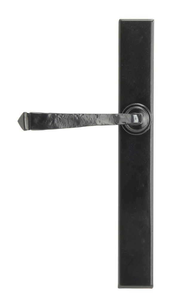 Black Avon Slimline Lever Latch Set in-situ