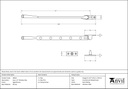 Aged Bronze 12" Avon Stay - 90434 - Technical Drawing