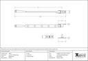 Aged Bronze 12&quot; Avon Stay - 90434 - Technical Drawing