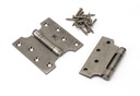 Pewter 4" x 2" x 4" Parliament Hinge (pair) ss in-situ