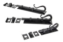 Black 6" Shepherd's Crook Universal Bolt in-situ