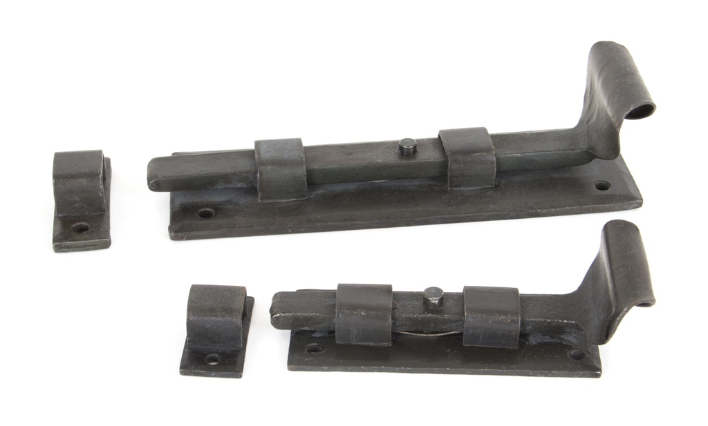 Beeswax 6" Straight Door Bolt in-situ