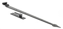 Black 35" Hook & Band Hinge - Cranked (pair) in-situ