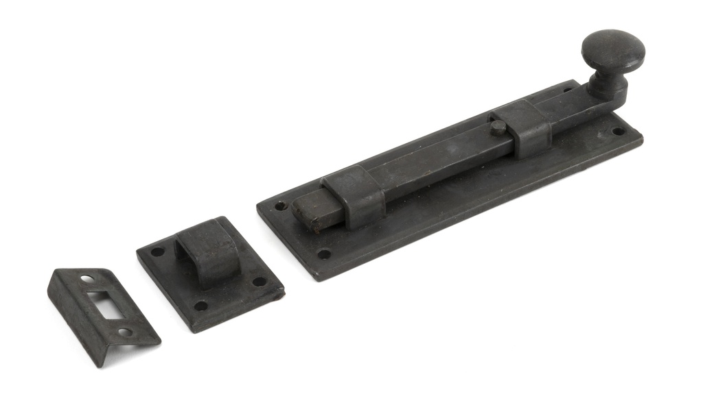 Beeswax 6" Straight Knob Bolt in-situ