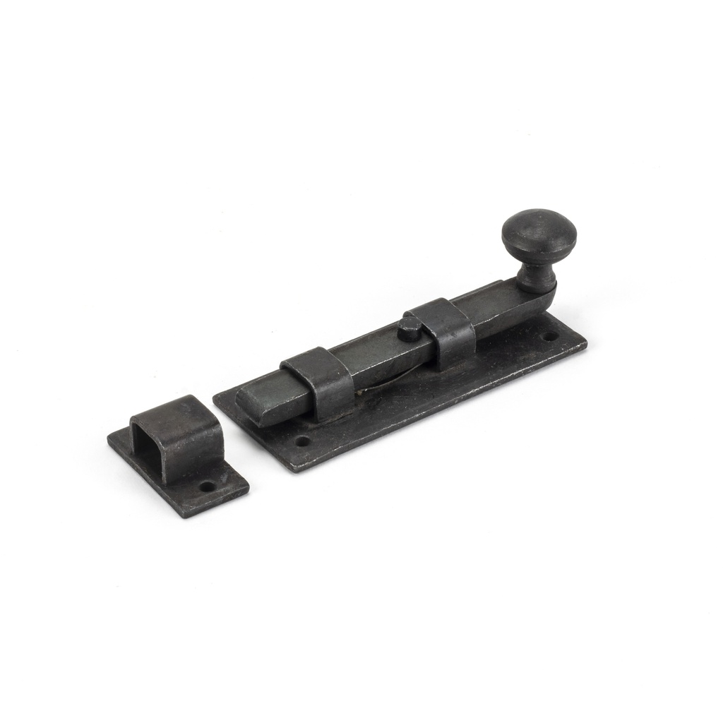 Beeswax 4" Straight Knob Bolt in-situ