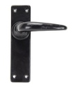 Black Smooth Lever Latch Set in-situ