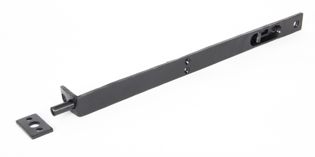Black 12" Flush/Slide Door Bolt in-situ
