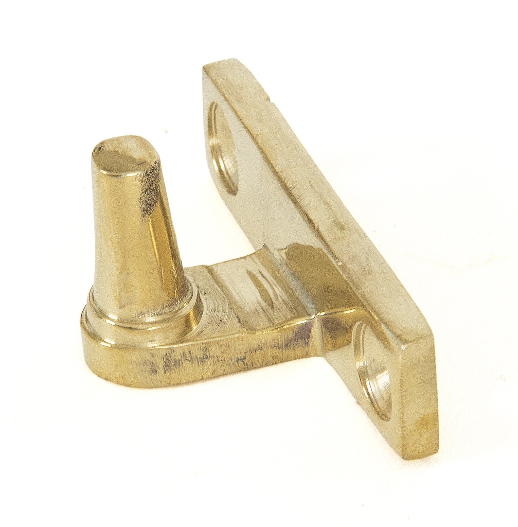 Polished Brass Cranked Stay Pin in-situ
