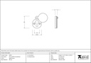 Aged Bronze 30mm Round Escutcheon - 83951 - Technical Drawing