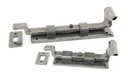 Pewter 6" Cranked Door Bolt in-situ