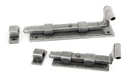 Pewter 6" Straight Door Bolt in-situ