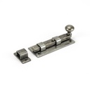 Pewter 4" Straight Knob Bolt in-situ