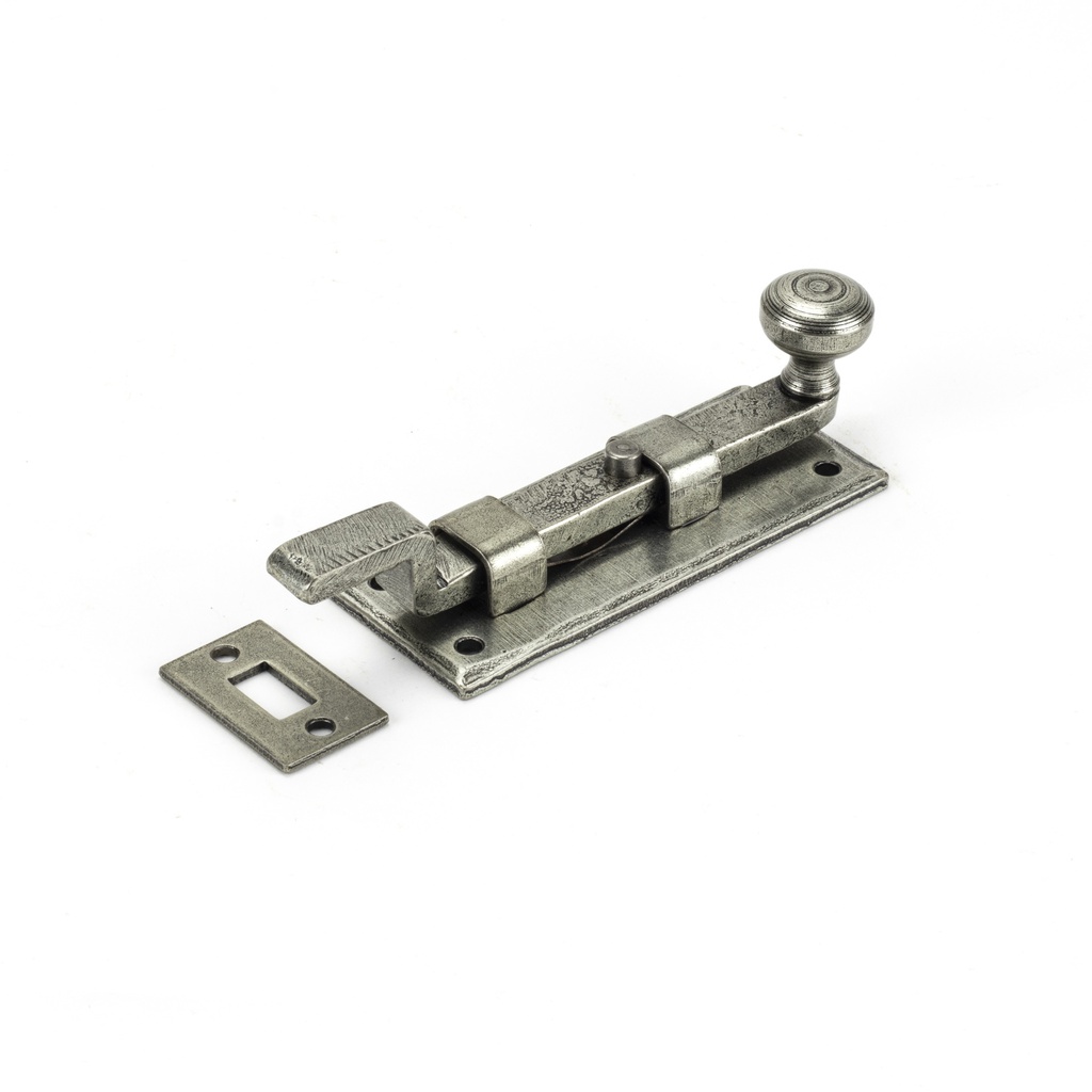 Pewter 4" Cranked Knob Bolt in-situ