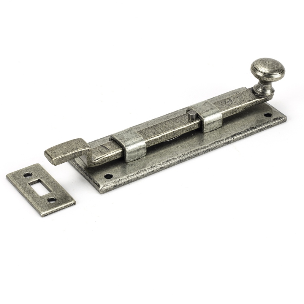 Pewter 6" Cranked Knob Bolt in-situ