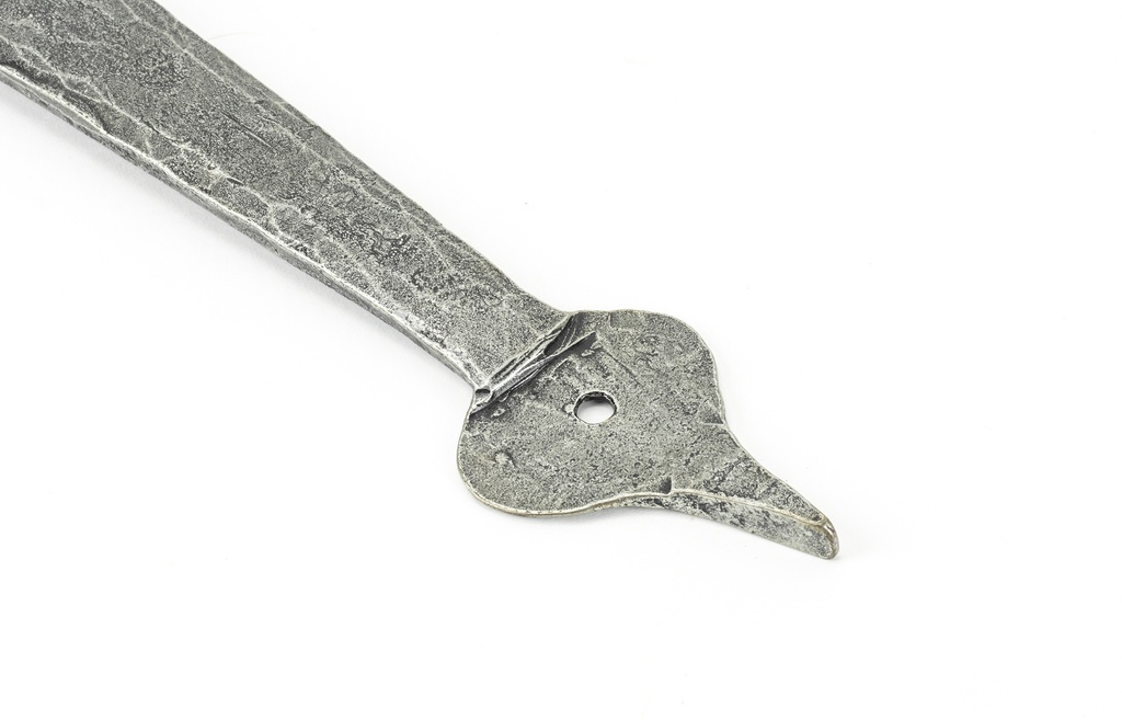Pewter 24" Hook & Band Hinge (pair) in-situ