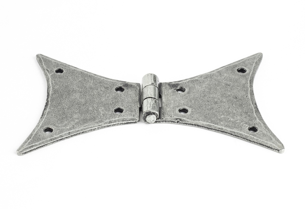 Pewter 5" Butterfly Hinge (pair) in-situ