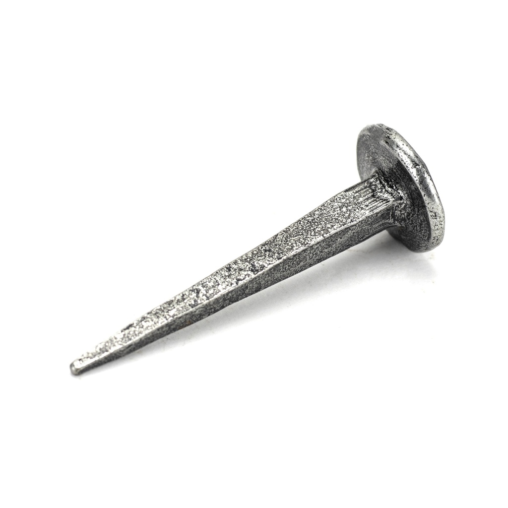 Pewter 2" Handmade Nail in-situ