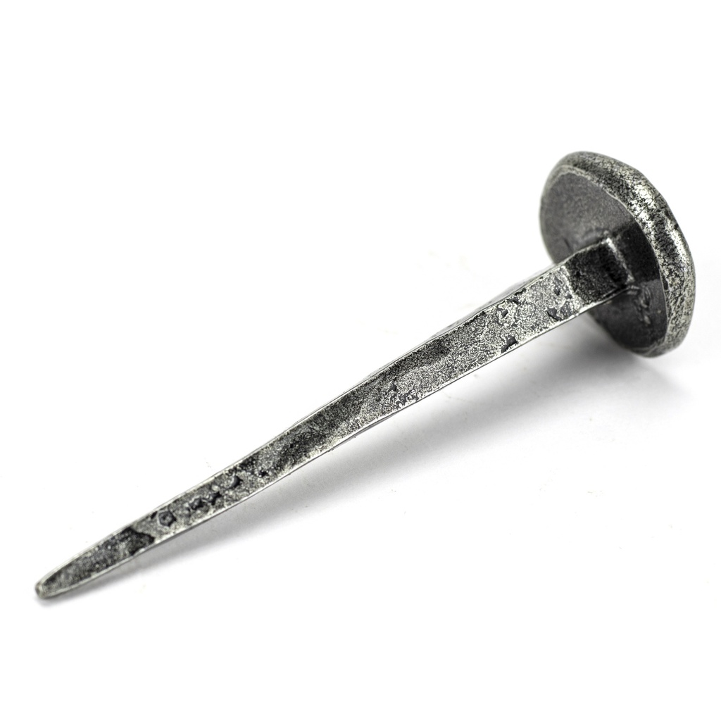 Pewter 3" Handmade Nail in-situ