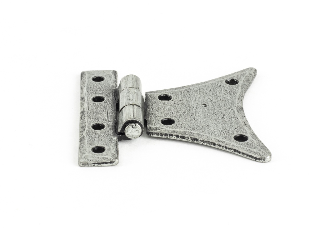 Pewter 2" Half Butterfly Hinge (pair) in-situ