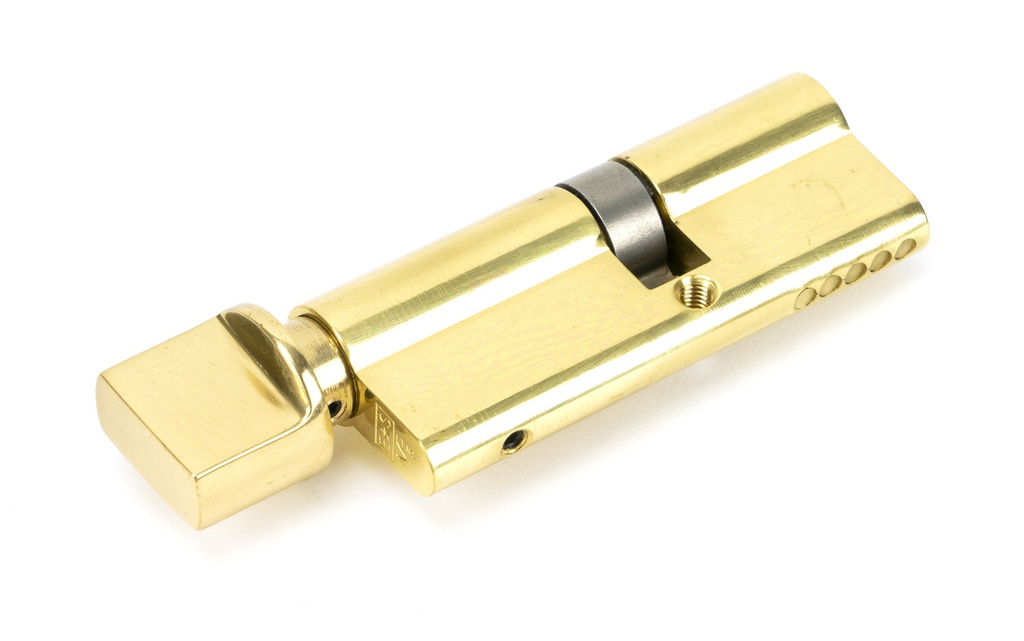 Lacquered Brass 35/45T 5pin Euro Cylinder/Thumbturn in-situ