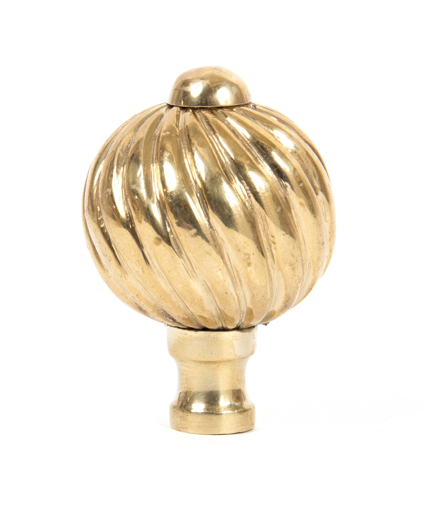 Polished Brass Spiral Cabinet Knob - Small in-situ