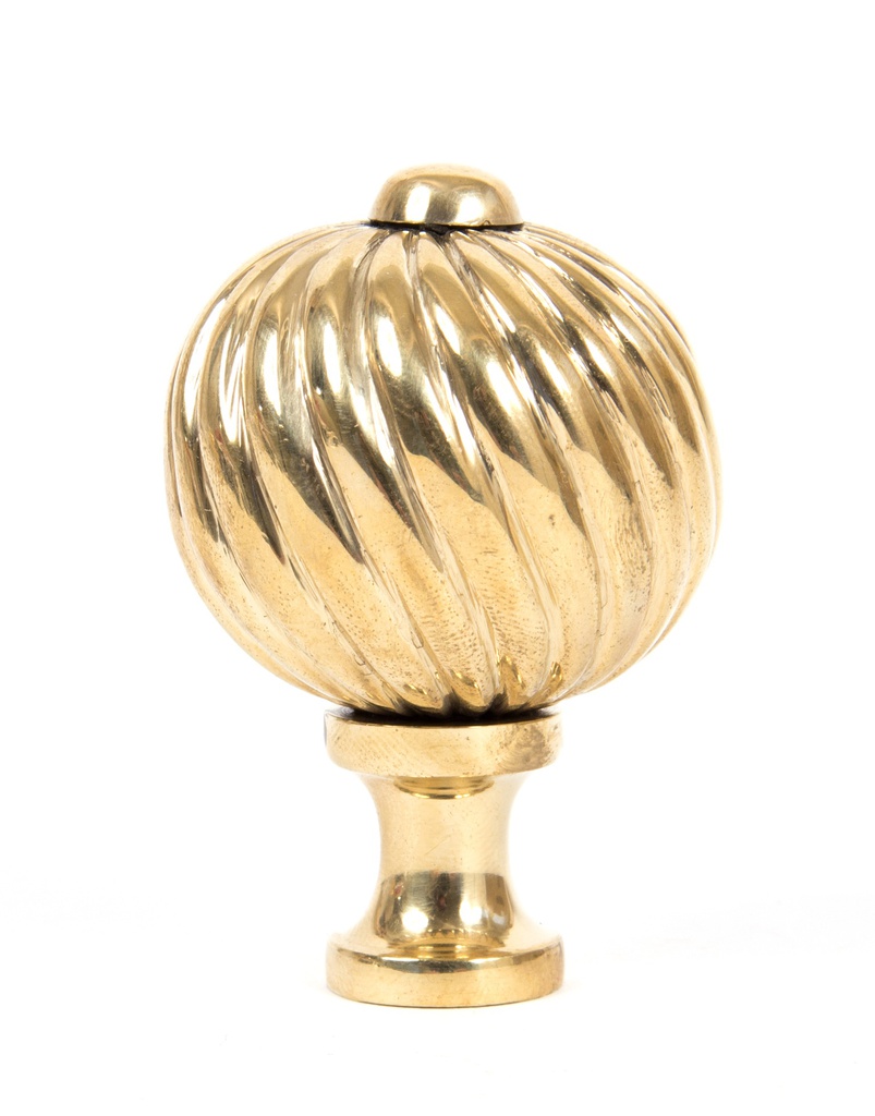 Polished Brass Spiral Cabinet Knob - Medium in-situ