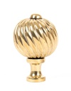 Polished Brass Spiral Cabinet Knob - Medium in-situ