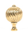 Polished Brass Spiral Cabinet Knob - Large in-situ