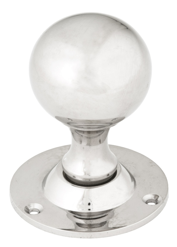 Polished Nickel Ball Mortice Knob Set in-situ